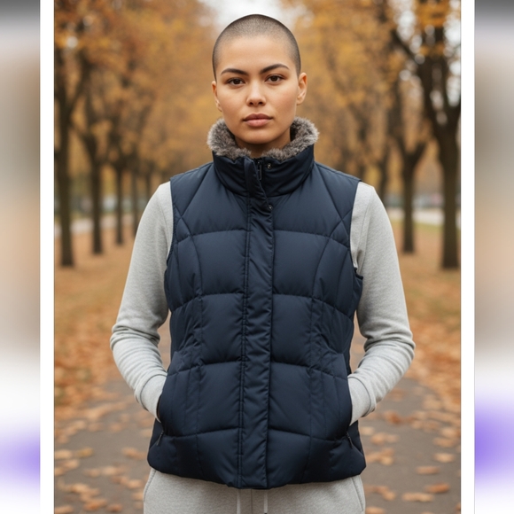 Eddie Bauer Jackets & Blazers - Eddie BauerWomen's Size X Small Navy Goose  Puffer Vest